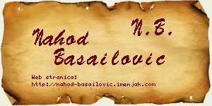 Nahod Basailović vizit kartica